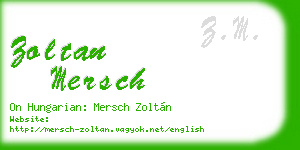 zoltan mersch business card