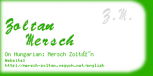 zoltan mersch business card